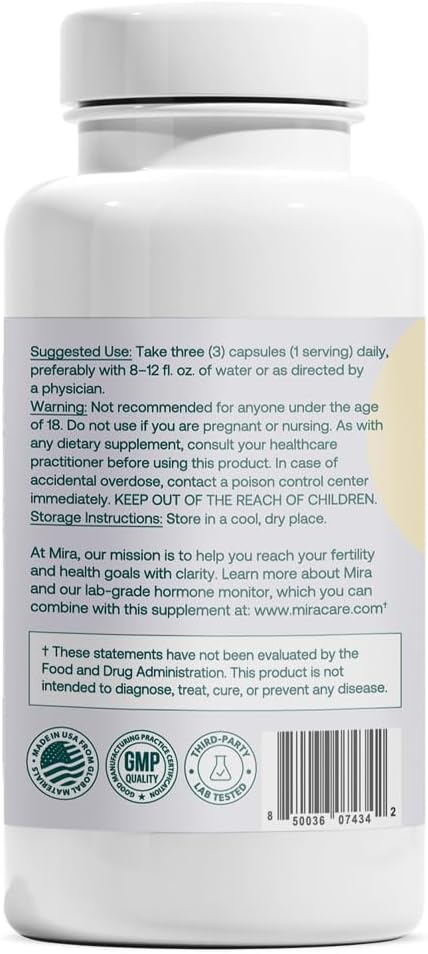 MIRA PCOS Suplemento, Inositol y D-Chiro 40:1 90c