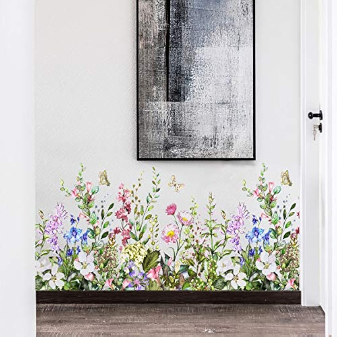 calcomanías de pared de flores diseño para niñas