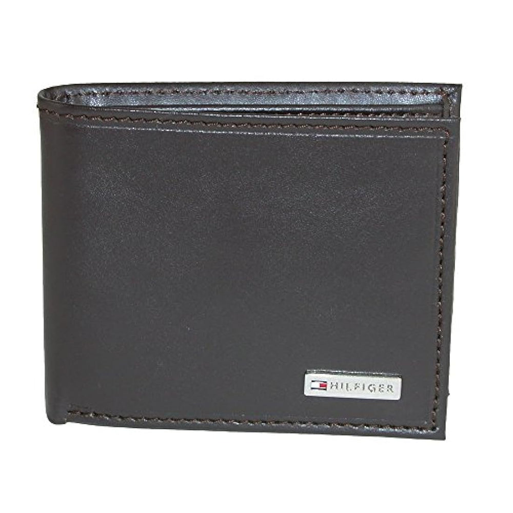 Cartera de piel con bolsillo para monedas