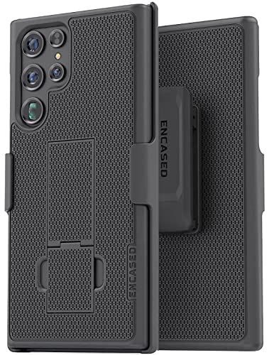 Encased DuraClip - Funda para Samsung Galaxy S22 Ultra con clip para cinturón, funda delgada para teléfono con funda