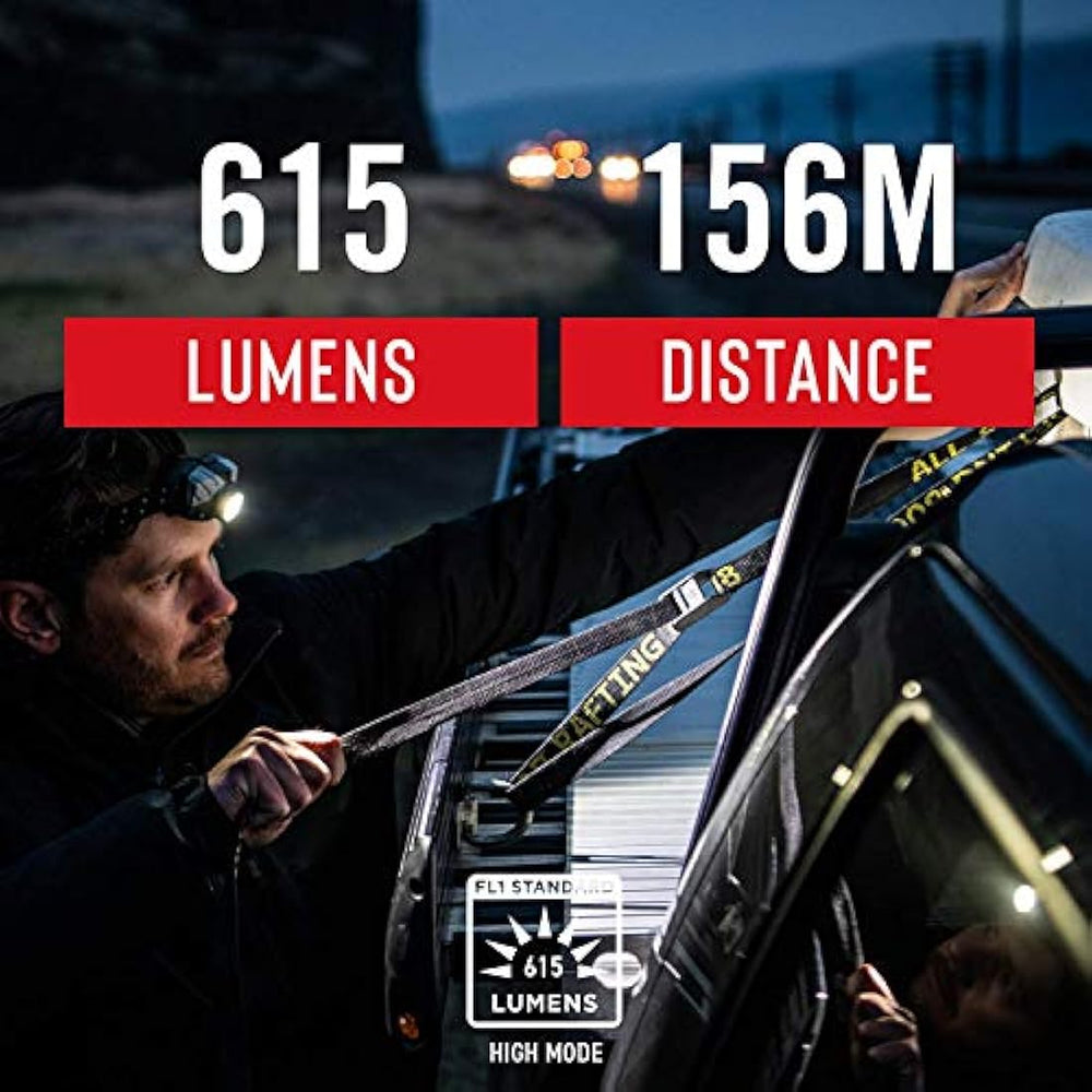 linterna frontal LED con autoenfoque para cabeza, 540 lm