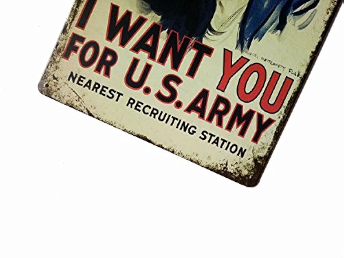 Ejército Retro clásico Decor Metal Tin Sign 12 x8 inches