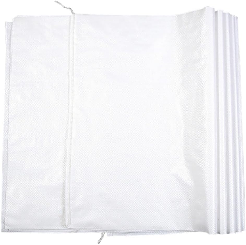 Gatuida Bolsa de embalaje 10 unids Sack Race Polywoven Bag Bolsa de piel de serpiente Bolsas de arena Saco de Gunny Bolsa de basura Bolsa de embalaje de laminación blanca