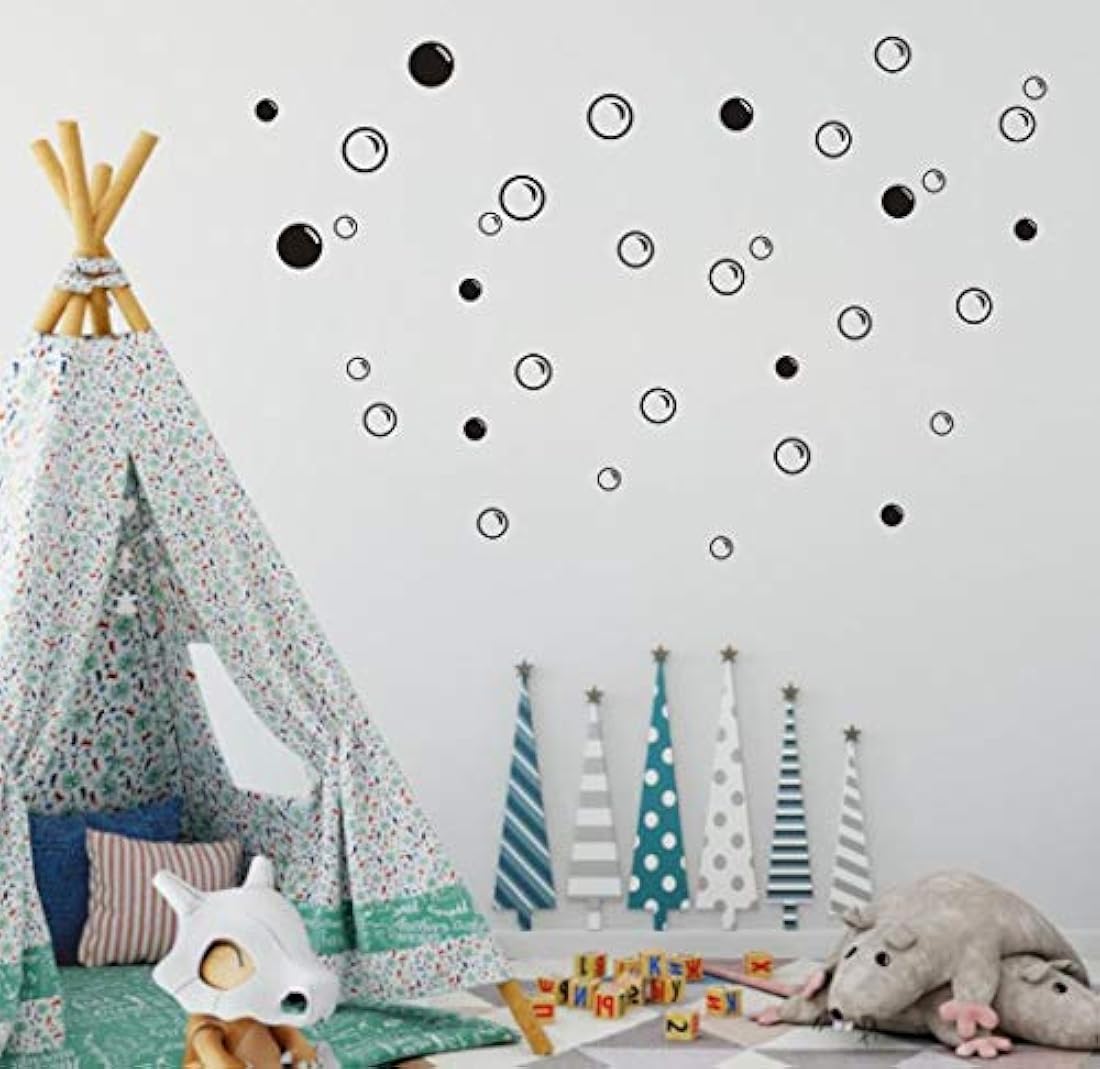 90 adhesivos de pared grandes de burbujas de jabón.