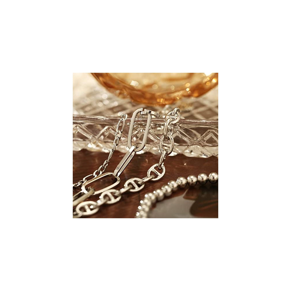 Pulseras Juego de 9 pulseras de cadena de oro para mujeres