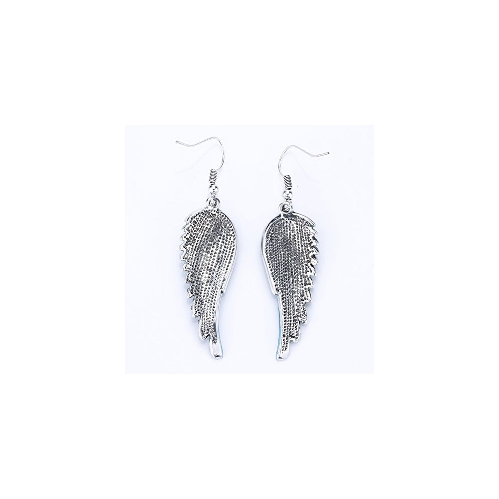 Aretes colgantes diseño de alas de ángel hipoalergénicos