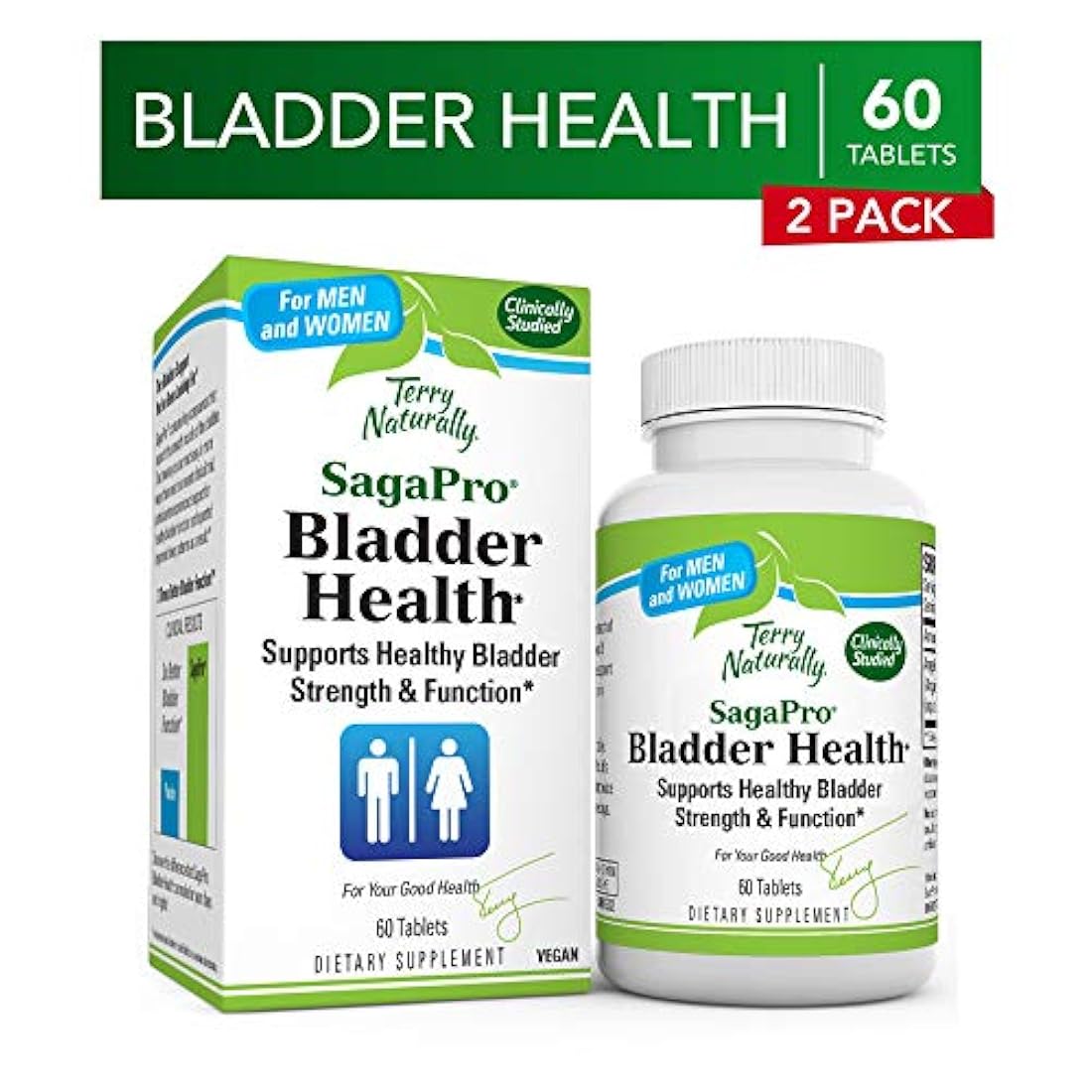 Terry Naturalmente sagapro vejiga Salud – 60 tabs Pack de 2