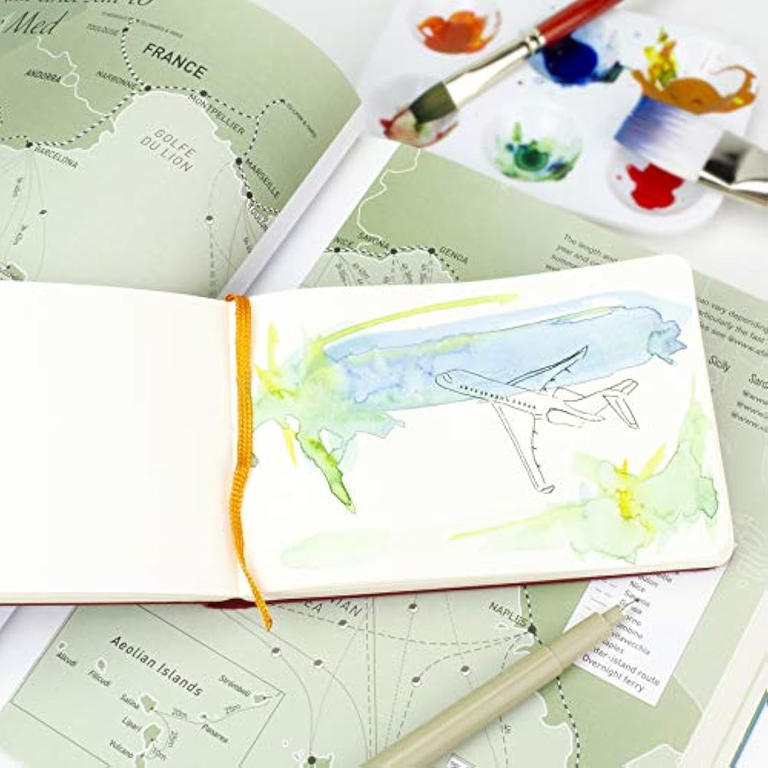 Libro para dibujar Global Art Material Negro marfil cuadrado