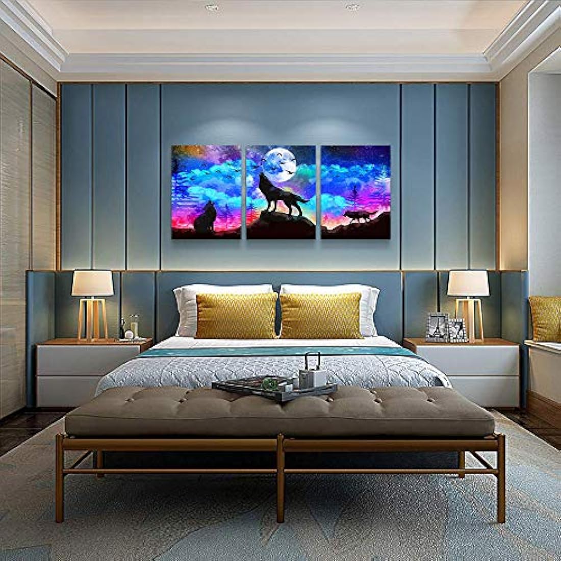 TTHWALLART - Lienzo decorativo para pared de salón, baño,