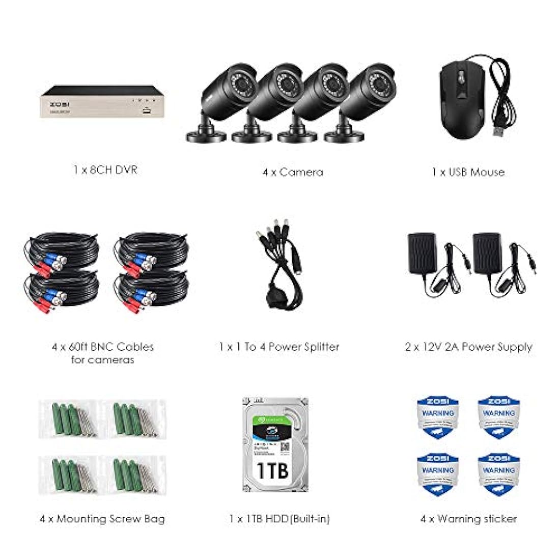 Sistema ZOSI  de vigilancia