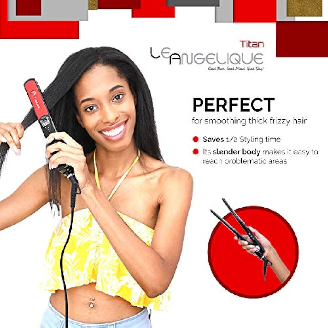 Plancha alisador de cabello Voltaje Dual 110 V-240 V