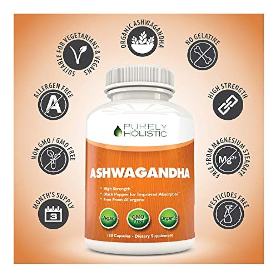 Suplemento Purely Holistic Ashwagandha