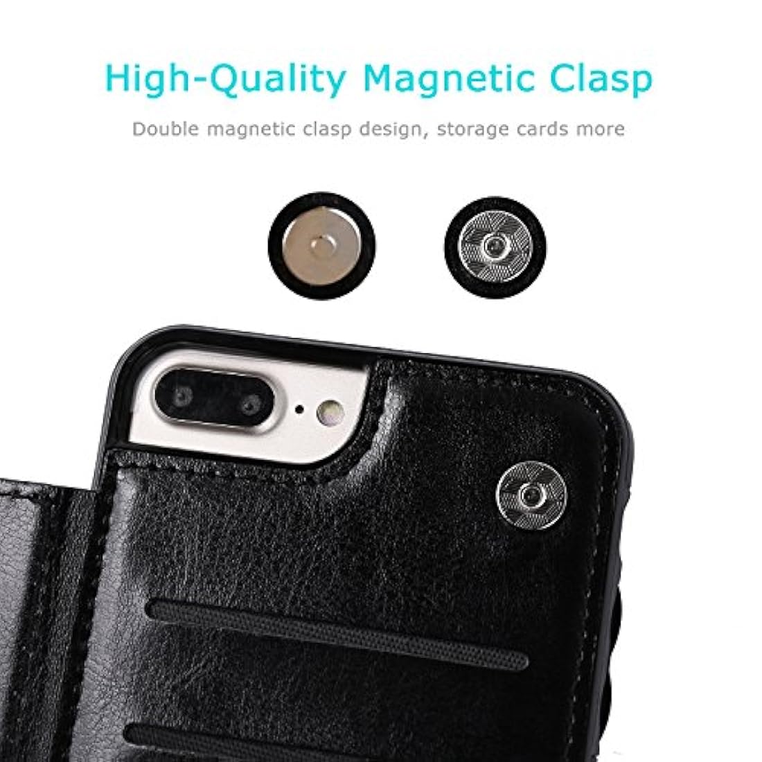 OT ONETOP - Funda tipo cartera para iPhone plus 7/8