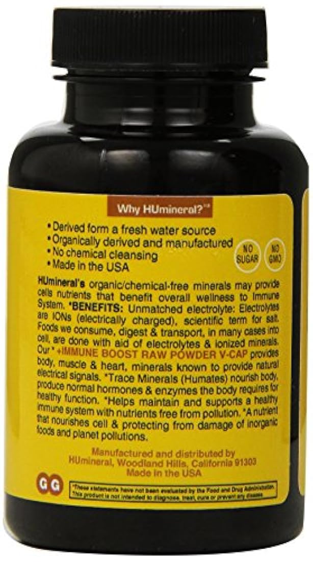 Humineral Humic y Fulvic Suplemento mineral en polvo crudo, 60 unidades