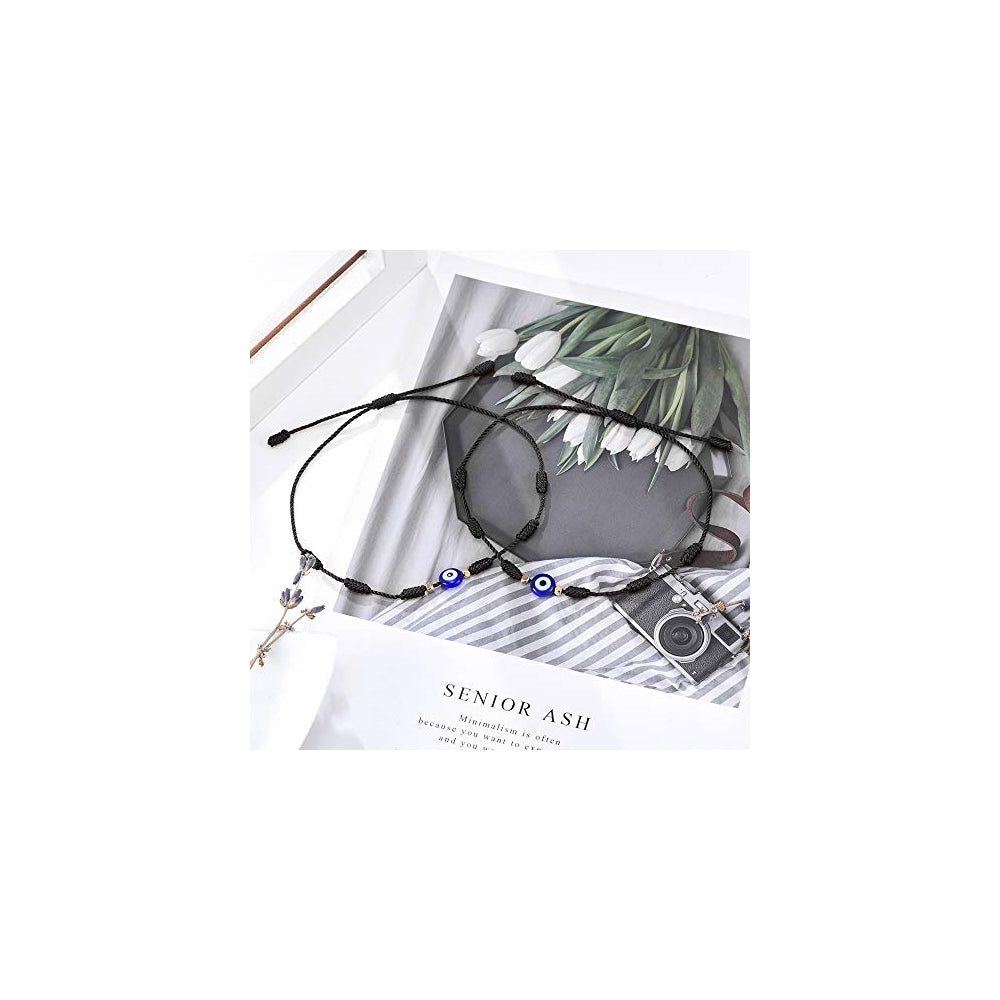 Pulseras y tobilleras de mal de ojo 7 nudos