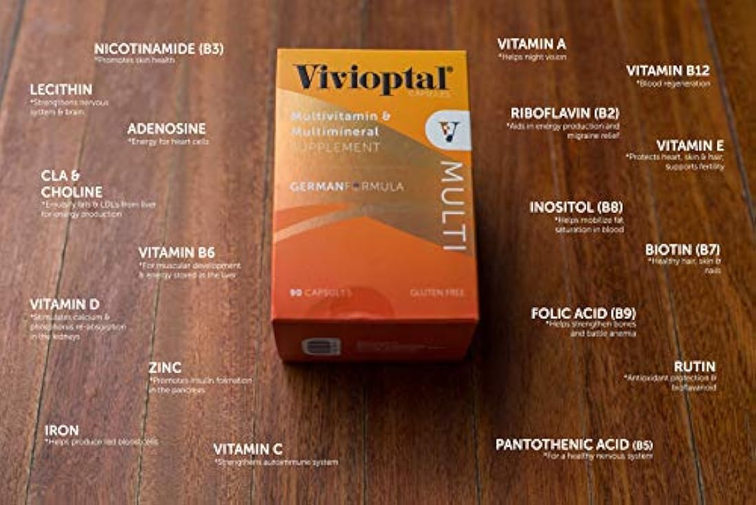 vivioptal Multi 30 Cápsulas – & Multimineral Suplemento Multivitamínico – Lipotropic sustancias & Oligoelementos