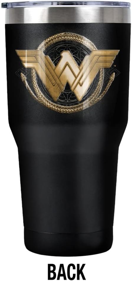 Taza de Acero Inoxidable LOGOVISION Wonder Woman 30 oz con tapa