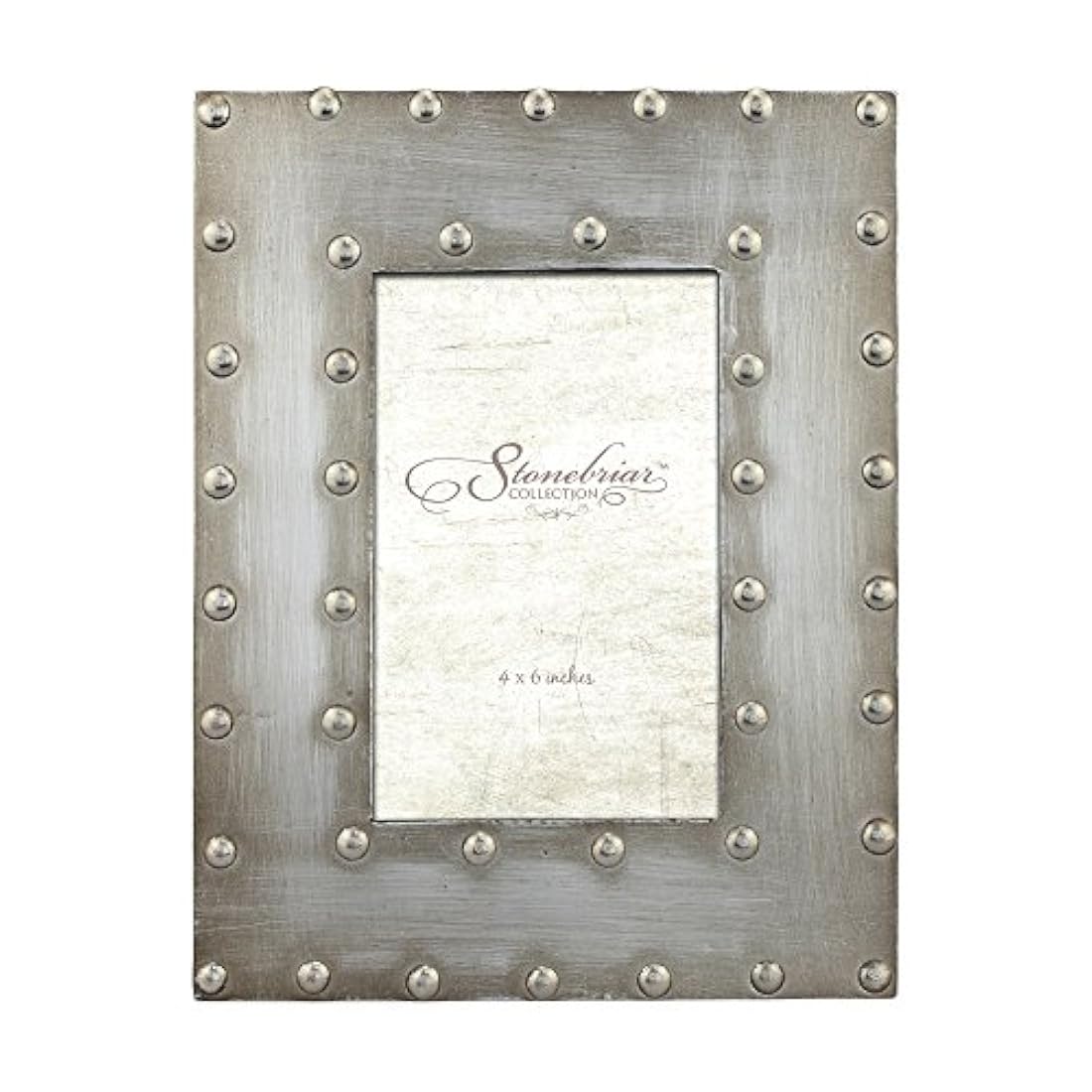 marco de fotos con detalle de remache estilo envenjecido