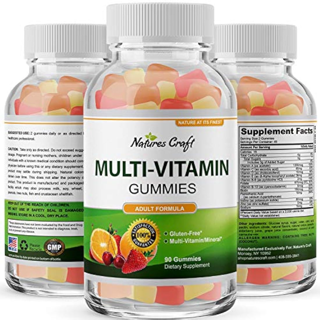 Gomitas multivitamínicos para mujeres y hombres – Gomitas masticables de zinc suplemento multi-vitamina D3 complejo mineral para adultos con biotina vitamina A C D E B12 – mejores vitaminas potenciador de energía yodo ácido fólico