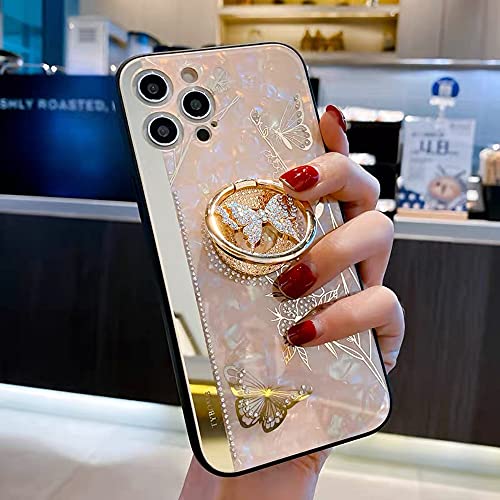 Aulzaju Funda de teléfono con purpurina para mujer