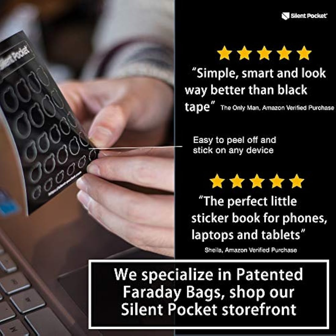 Silent bolsillo lente de  cámara web pegatinas de privacidad