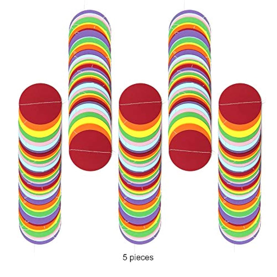 Guirnalda de papel con diseño de círculo, diseño de lunares