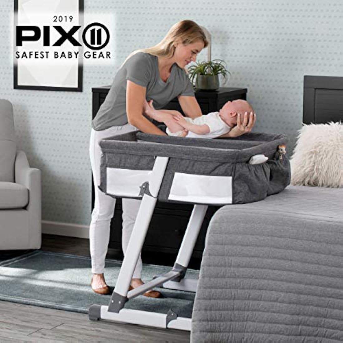 Cunas Funcionales para gemelos altura ajustable portátil