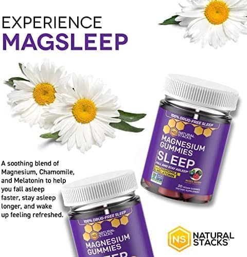 Gomitas de magnesio para dormir, ayuda premium para dormir