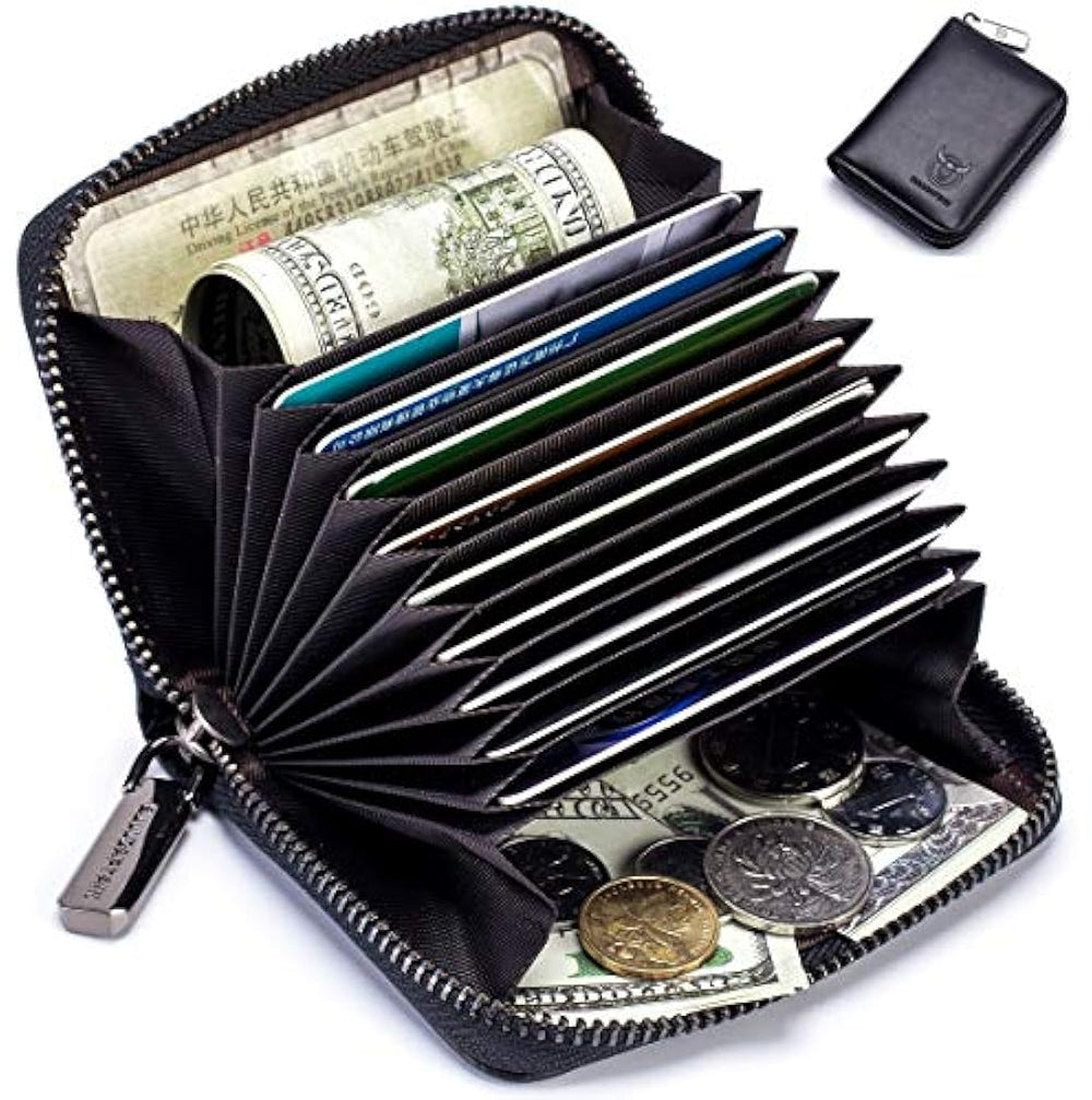 Funda de piel auténtica para con cremallera para hombre