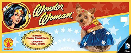Disfraz de DC Comics para mascotas, pequeño, Wonder Woman