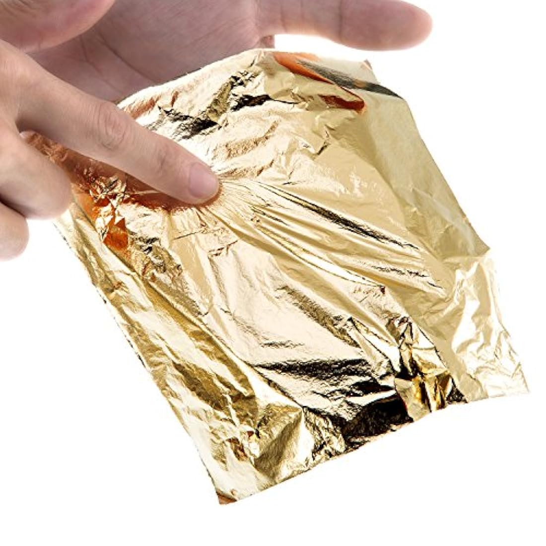 100 hojas imitación láminas de oro para decoración, arte, manualidades, tamaño 5.5 x 5.5 pulgadas, de Bememo