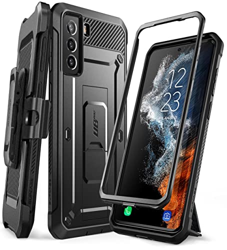 SUPCASE Unicorn Beetle Pro Series - Funda para Samsung Galaxy S22 Plus 5G (versión 2022), cuerpo completo de doble capa resistente con clip para cinturón y soporte sin protector de pantalla integrado (negro)