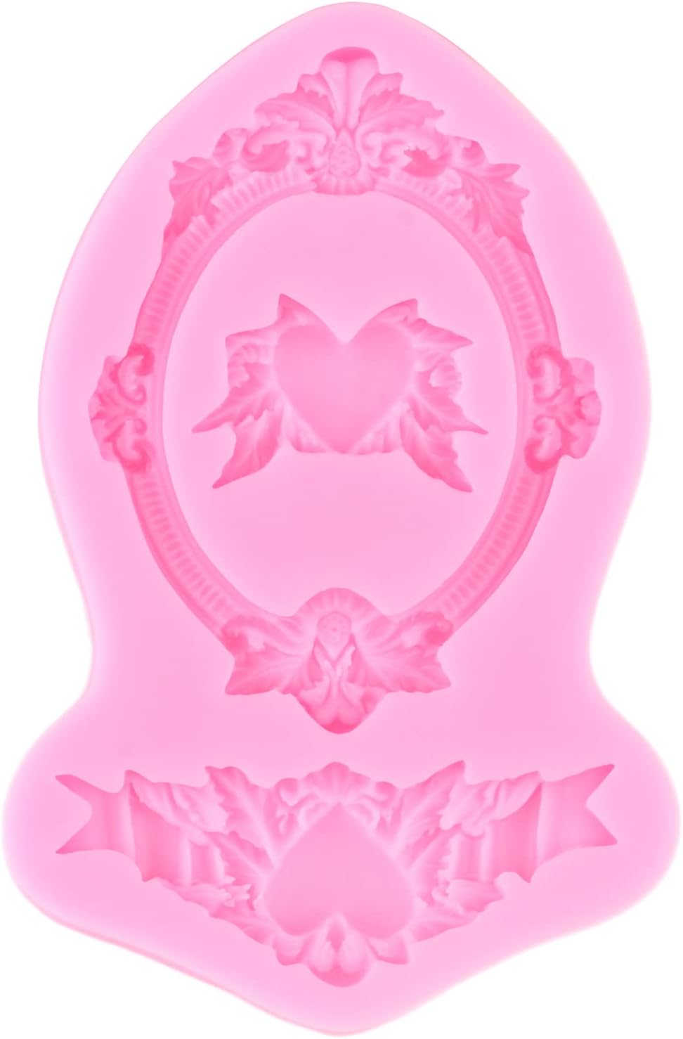 MYPRACS Marco de fotos barroco con diseño de pergamino