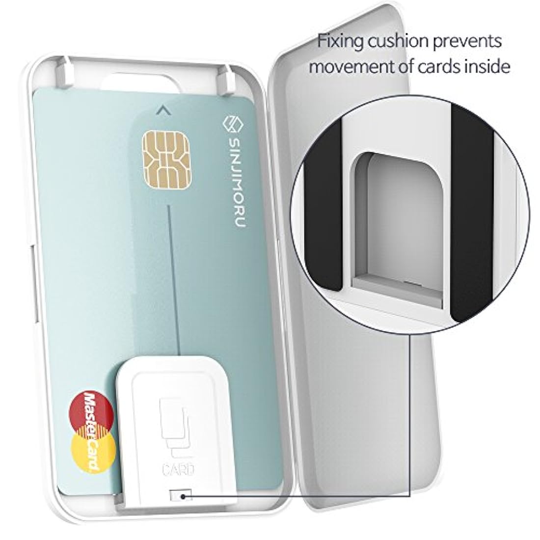 Soporte para tarjetas de teléfono con cremallera, Negro