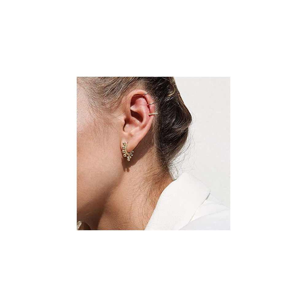 Aretes chapados en oro de 18 quilates con forma de gota