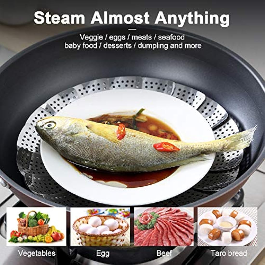 Vaporeras , para maceta instantánea acero inoxidable