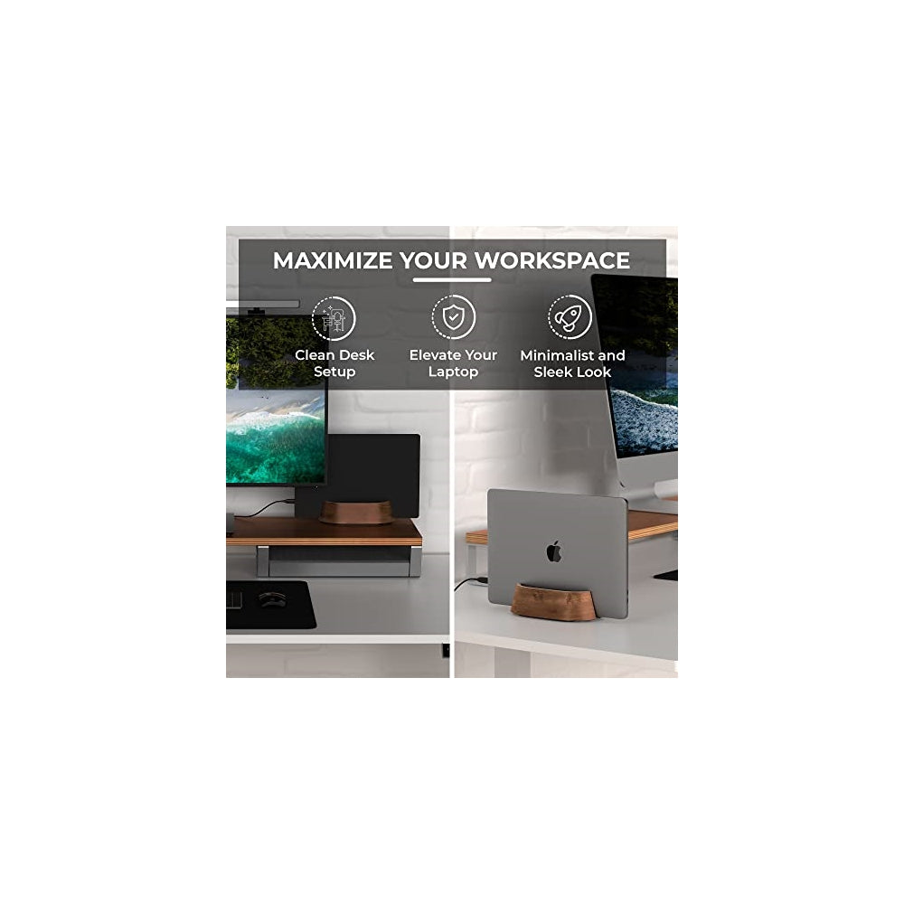 Bases o Soporte vertical de madera para portátil