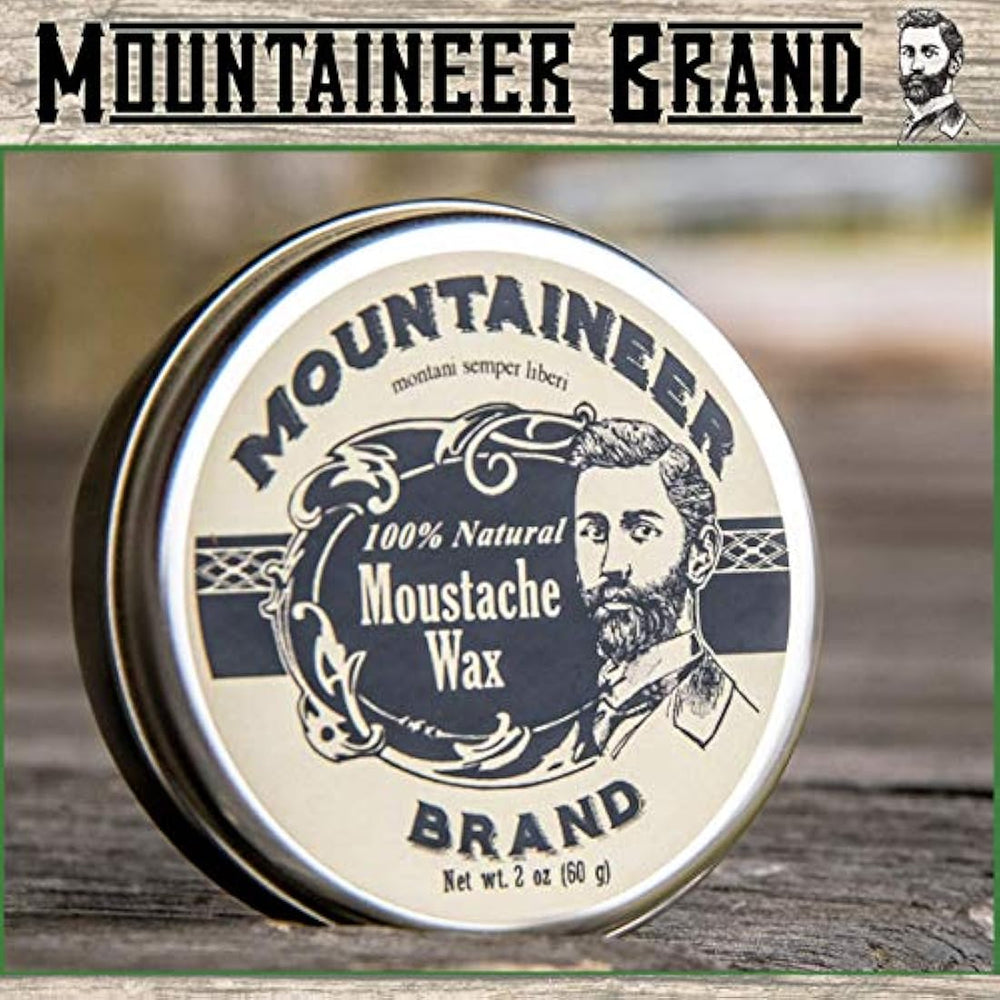 Cera de bigote de marca Mountaineer, natural, sin residuos