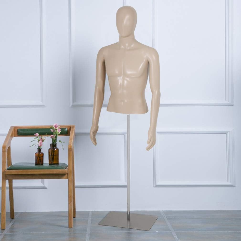 Maniquí Masculino Ajustable 42-59 Base Metal - Modelo Torso