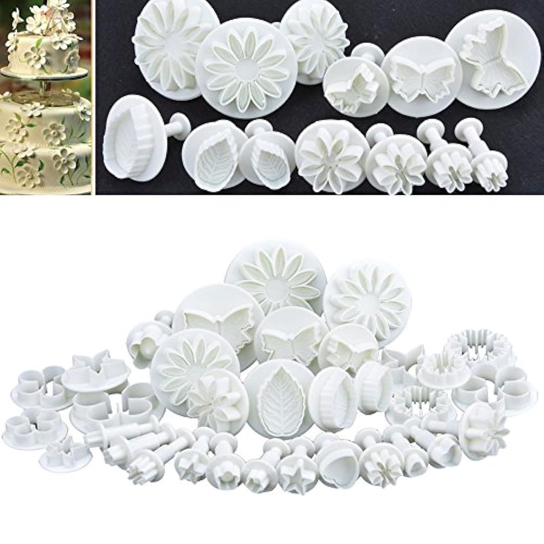 Daycount Set de herramientas de decoración de tortas 33 pcs