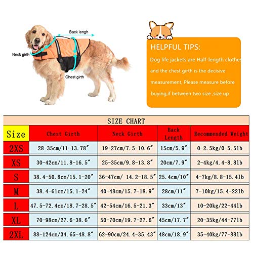 Chaleco salvavidas para perros con rayas reflectantes
