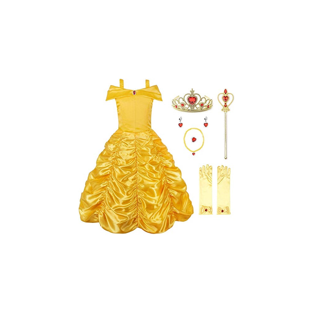 Disfraces de princesa para niña amarillo 4T