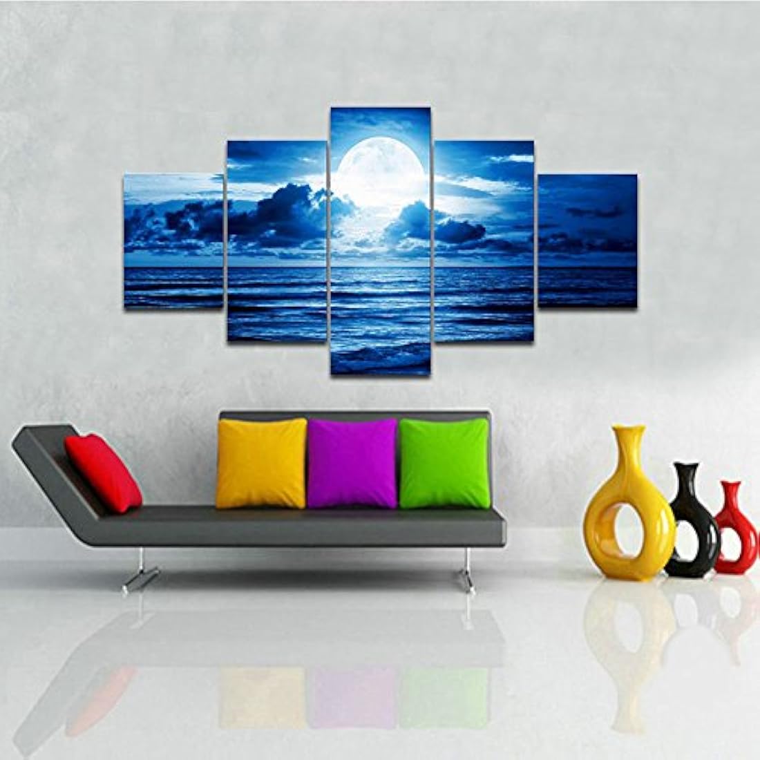 Pyradecor - Lienzo con impresión giclée de luna blanca