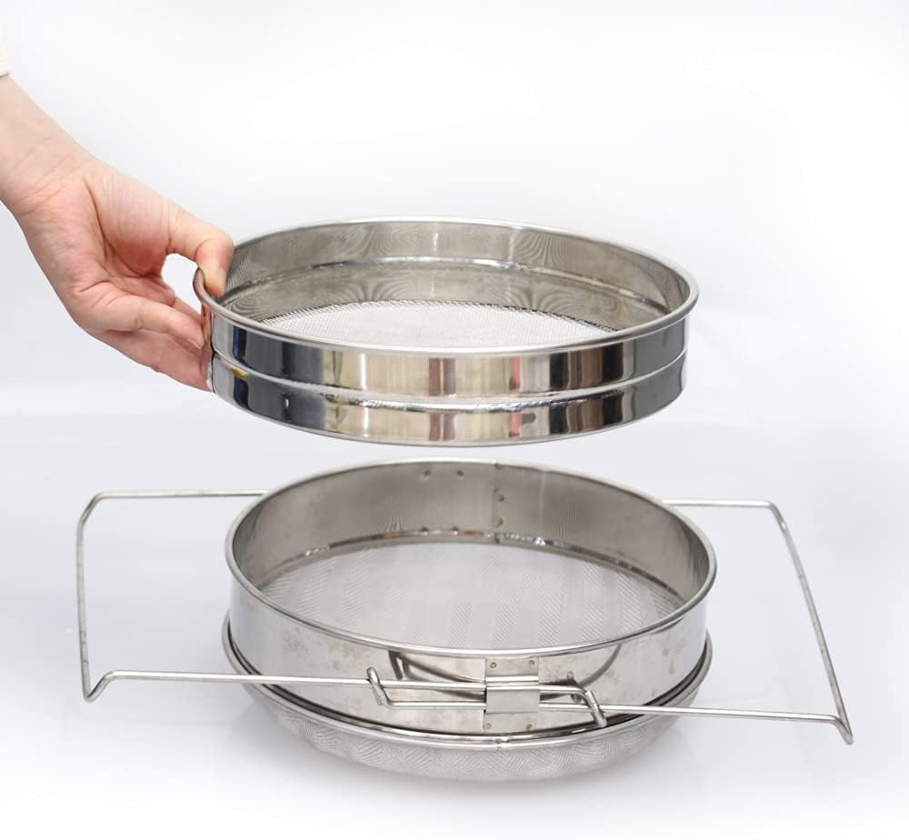 Colador de Acero Inoxidable para Miel, Doble Malla Fina/Gruesa