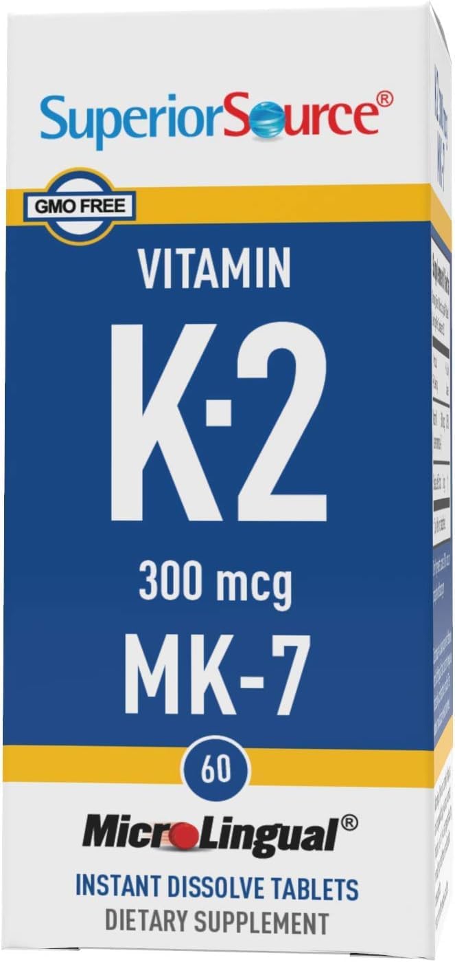 Vitamin K2 MK-7 Superior Source, 300 mcg, 60 tablet