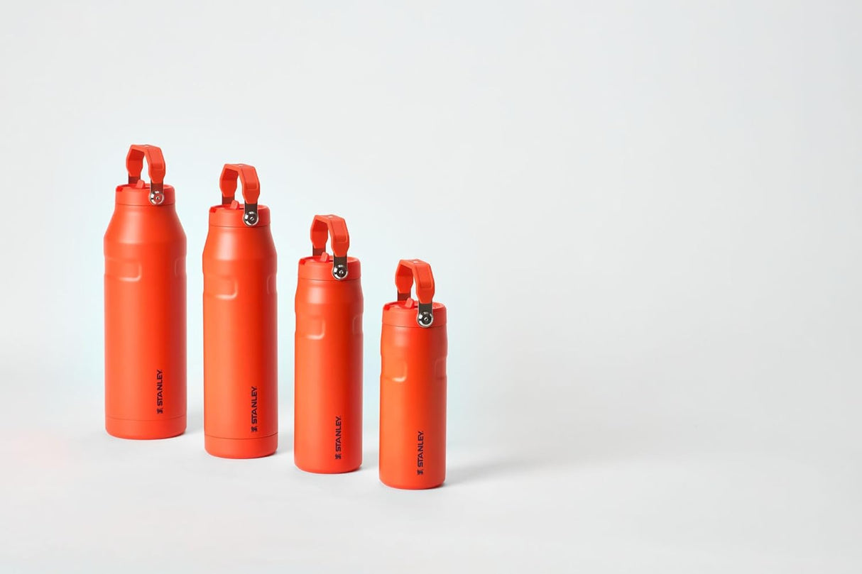 Botella de agua 16 OZ con popote, acero inoxidable, aislada