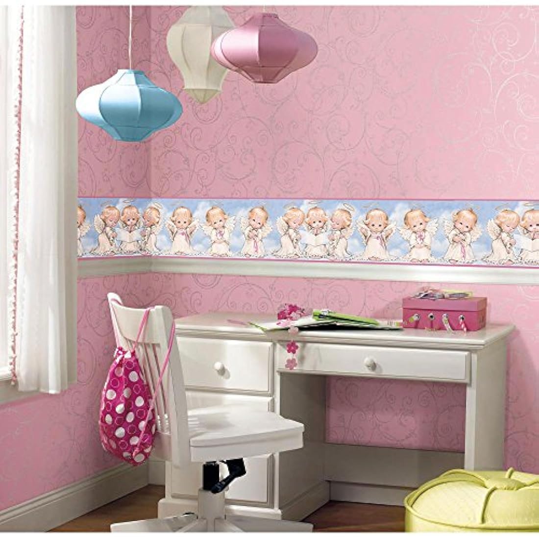 cenefa de papel pintado para pared (15 'x 6.25)