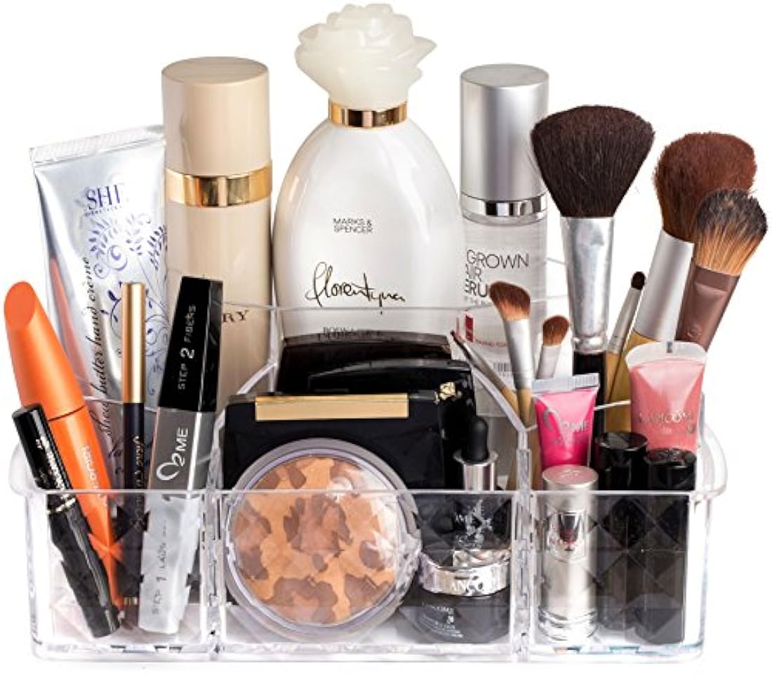 Organizador de almacenamiento de cosméticos transparente