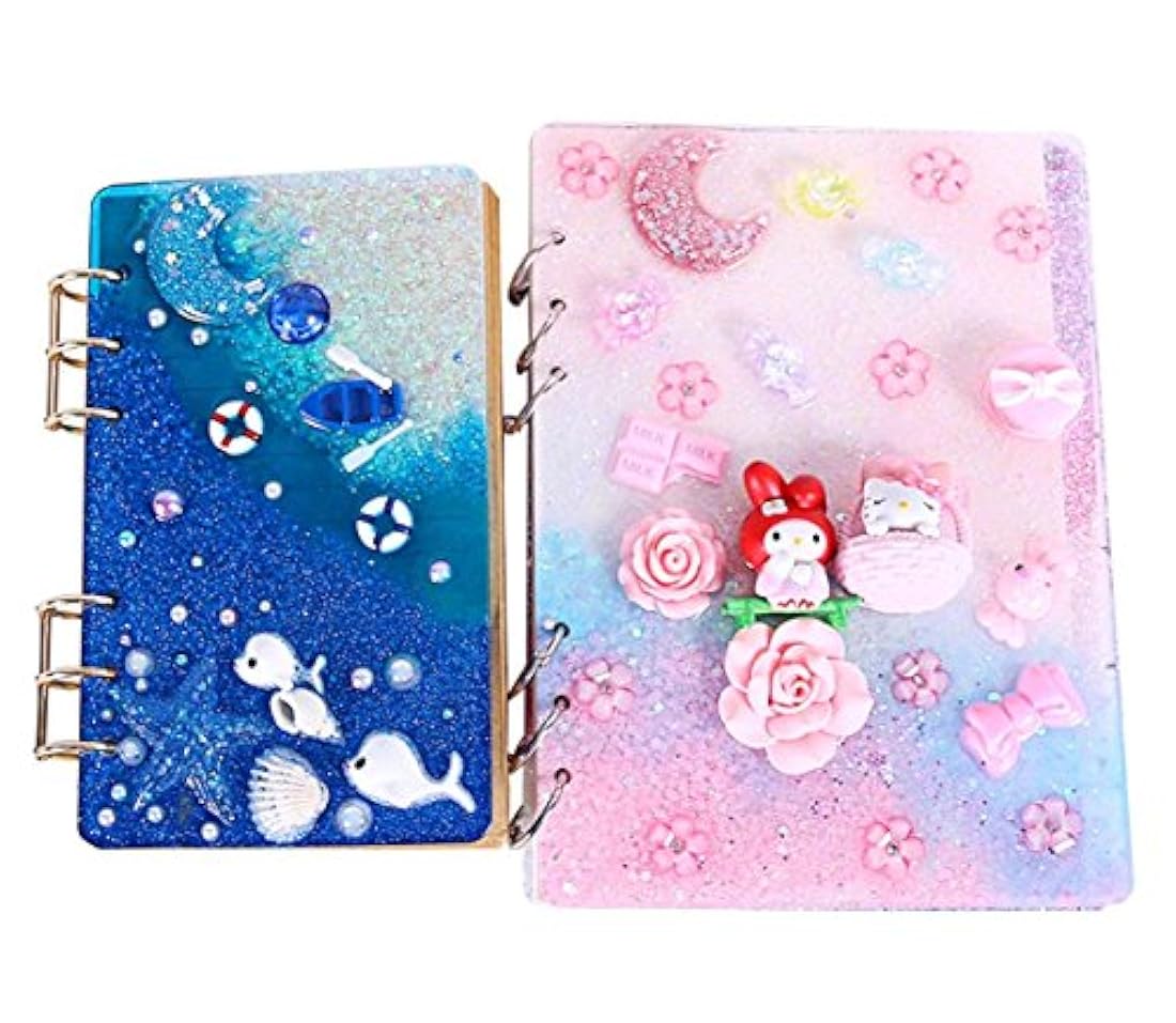 Juego de 3 moldes de resina para cuaderno, A5 A6 A7, molde de silicona para cuaderno con resina epoxi, bricolaje para manualidades, molde semitransparente