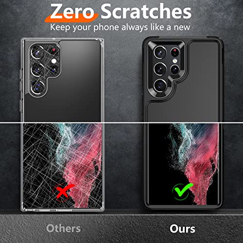 Temdan Funda para Samsung Galaxy S22 Ultra, resistente a los golpes, protección contra caídas de grado militar de 12 pies, protección mejorada para airbag, parte trasera dura con parachoques suave, resistente y resistente protección de cuerpo completo
